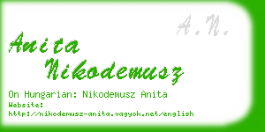 anita nikodemusz business card